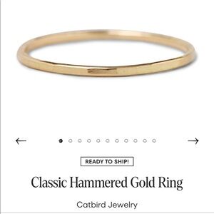 Catbird hammered first knuckle ring